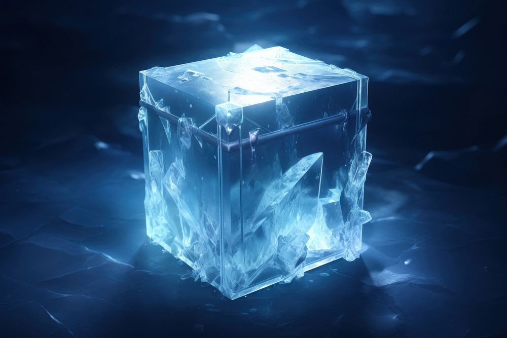 Box ice crystal frozen. AI generated Image by rawpixel.
