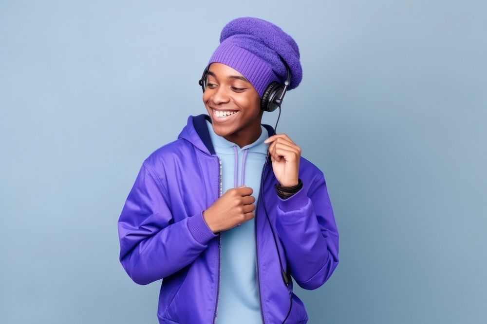 Teenager listening jacket adult. AI generated Image by rawpixel.