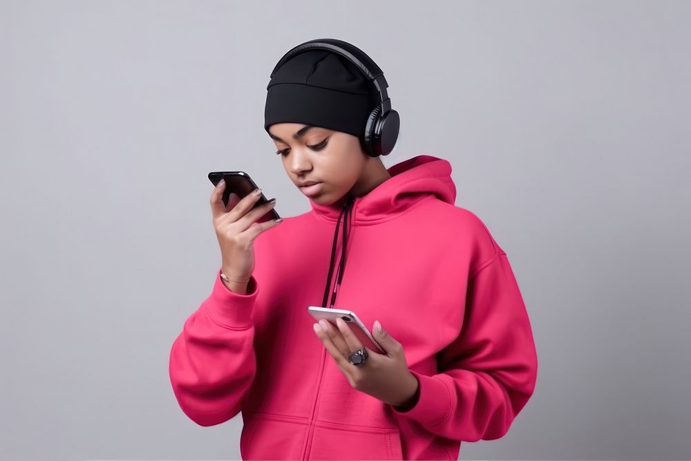 Teenager sweatshirt listening adult. AI generated Image by rawpixel.