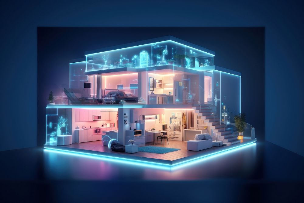 Home architecture building lighting. AI generated Image by rawpixel.