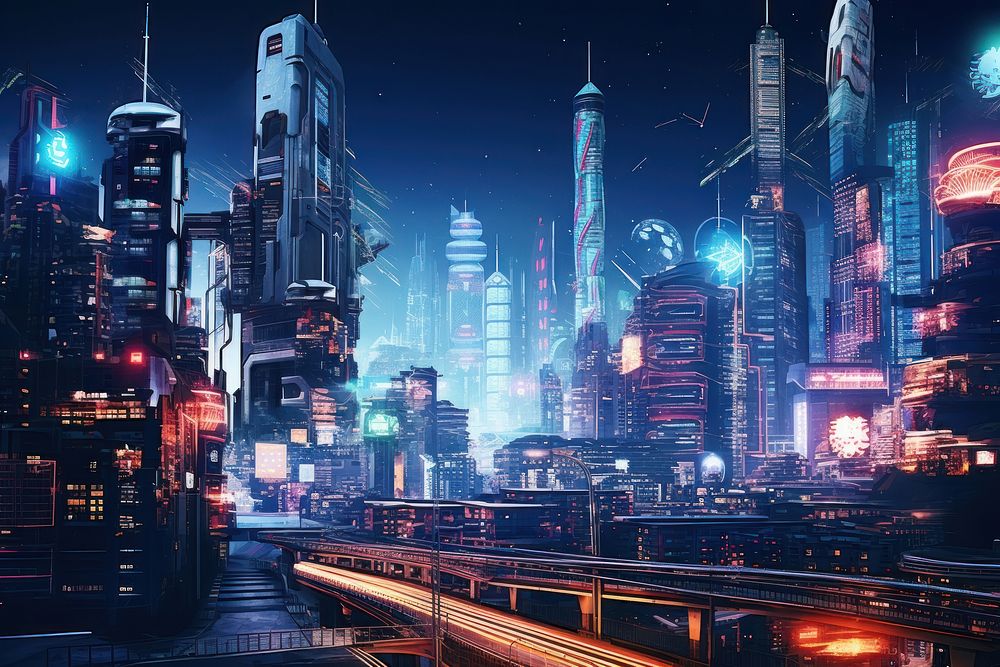 Cityscape architecture metropolis futuristic. AI | Free Photo ...