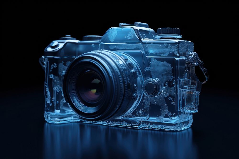 Camera camera blue photographing. AI generated Image by rawpixel.