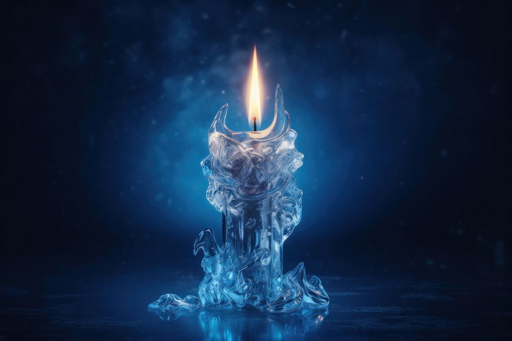 Candle candle fire blue. AI generated Image by rawpixel.