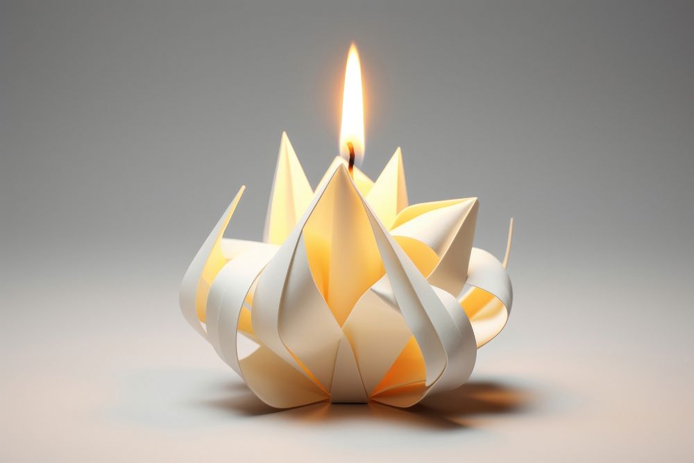 Candle candle origami white. AI generated Image by rawpixel.