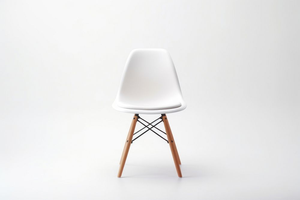 Chair modern furniture white white background. AI generated Image by rawpixel.