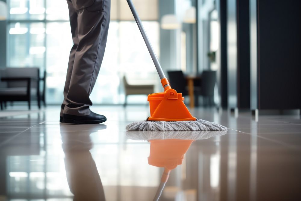 Cleaning floor adult architecture. AI generated Image by rawpixel.