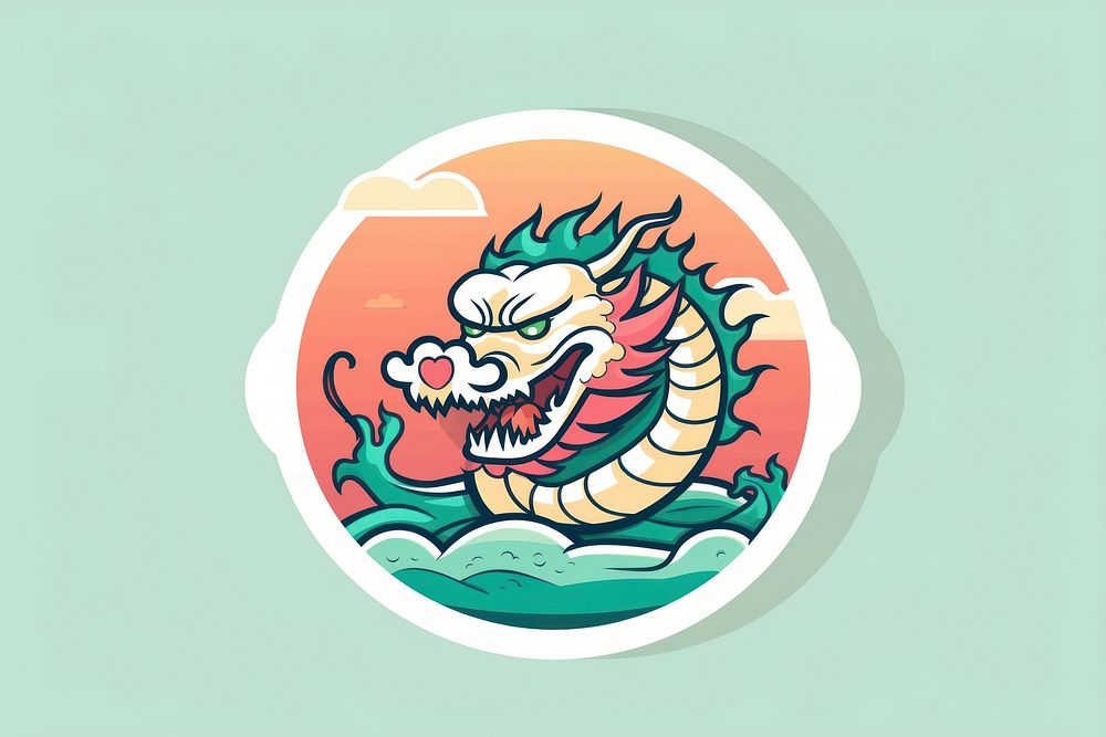 Chinese dragon art representation creativity. AI generated Image by rawpixel.