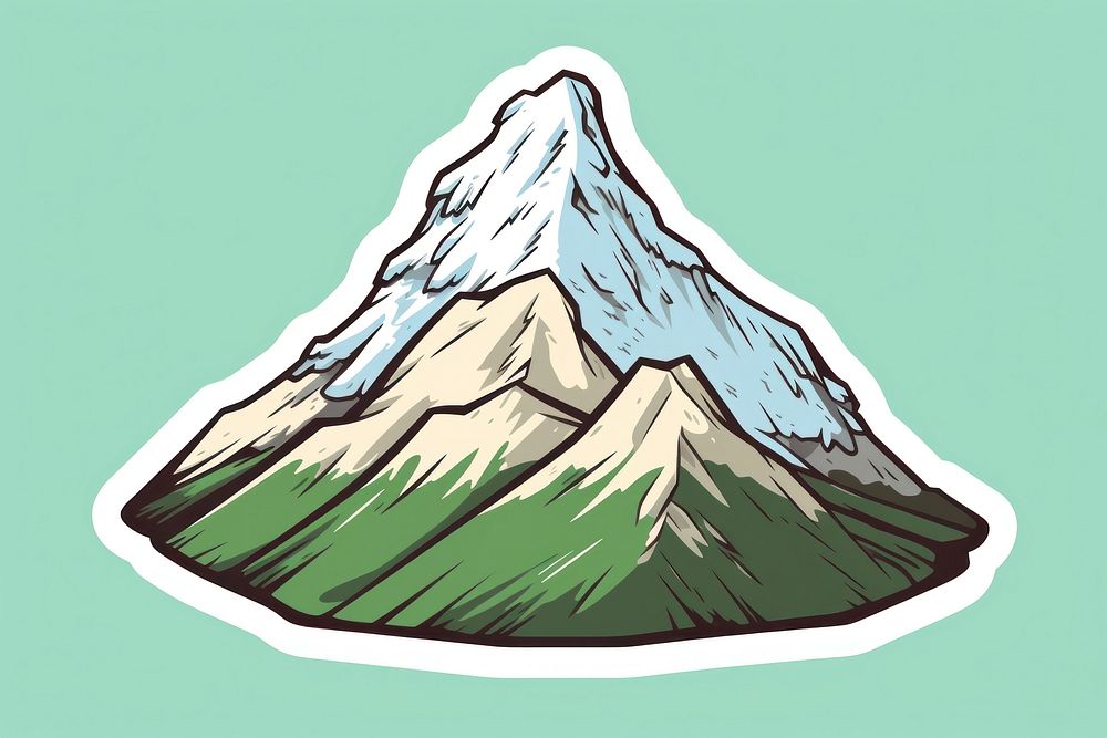 Mountain peak nature land stratovolcano. AI generated Image by rawpixel.