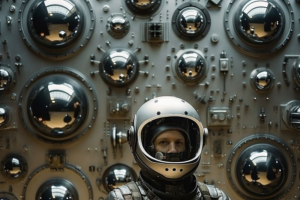 Space man astronaut helmet protection. AI generated Image by rawpixel.