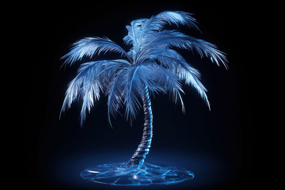 Coconut tree nature plant blue. AI generated Image by rawpixel.