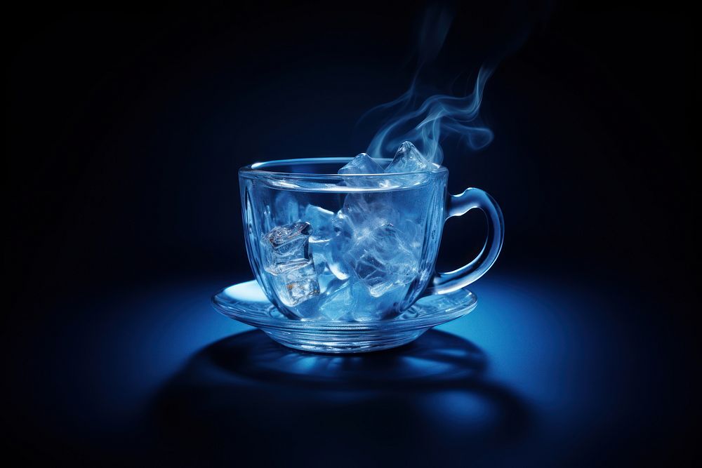 Coffee cup frozen drink blue. AI generated Image by rawpixel.