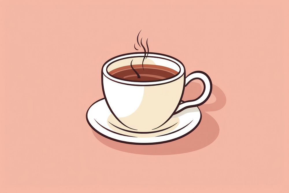 Coffee cup coffee saucer drink. AI generated Image by rawpixel.