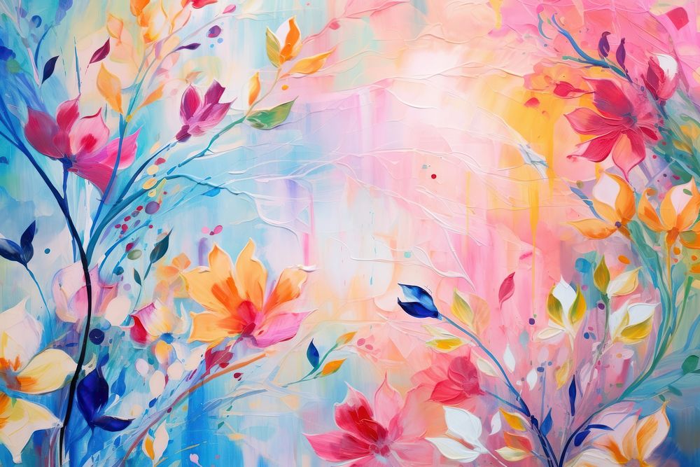 Bright multicolored nature backgrounds abstract painting. AI generated Image by rawpixel.