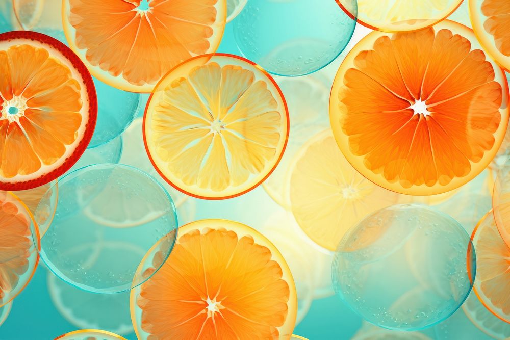 Several fruits abstract backgrounds grapefruit pattern. AI generated Image by rawpixel.