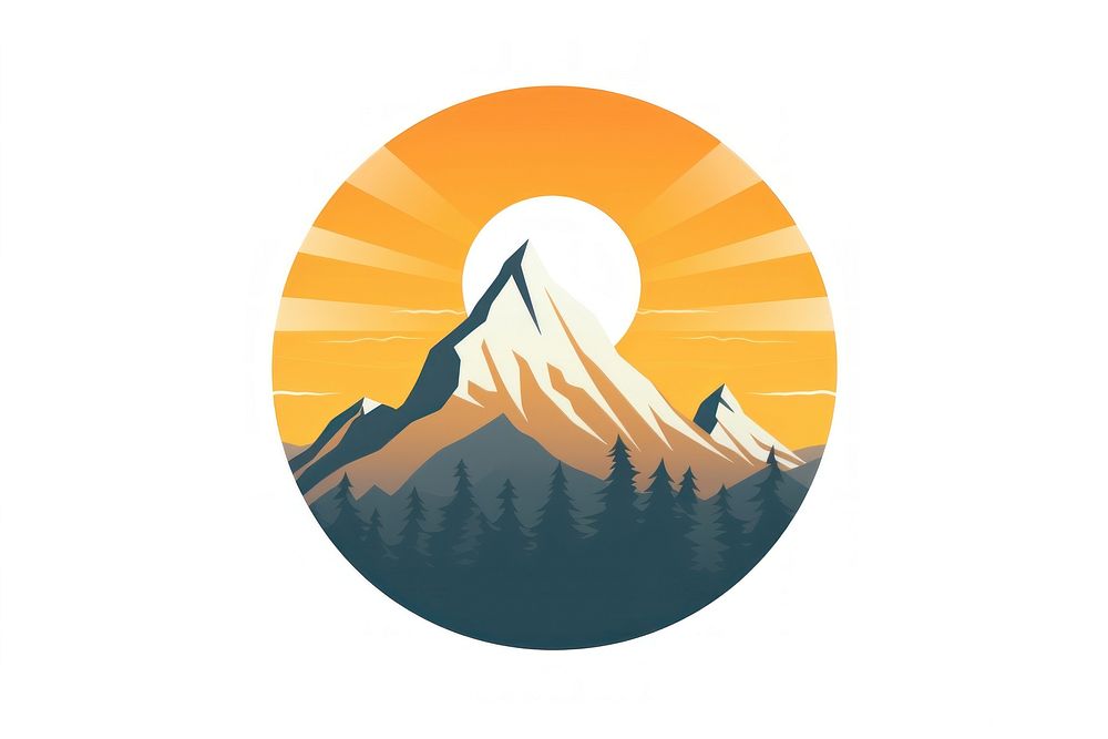 Mountain logo nature sky. AI generated Image by rawpixel.