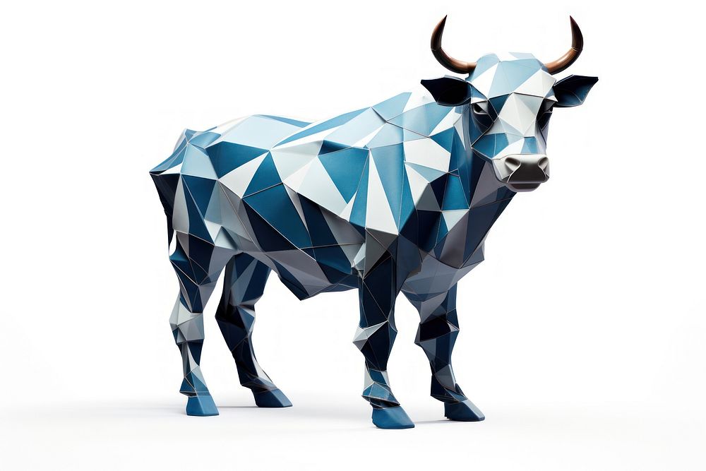 Cow cow livestock origami. AI generated Image by rawpixel.