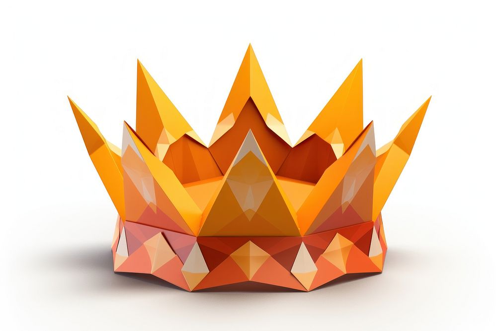 Crown origami crown paper. AI generated Image by rawpixel.