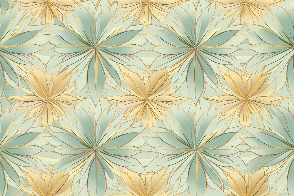 Hemp leaf wallpaper pattern line. AI generated Image by rawpixel.