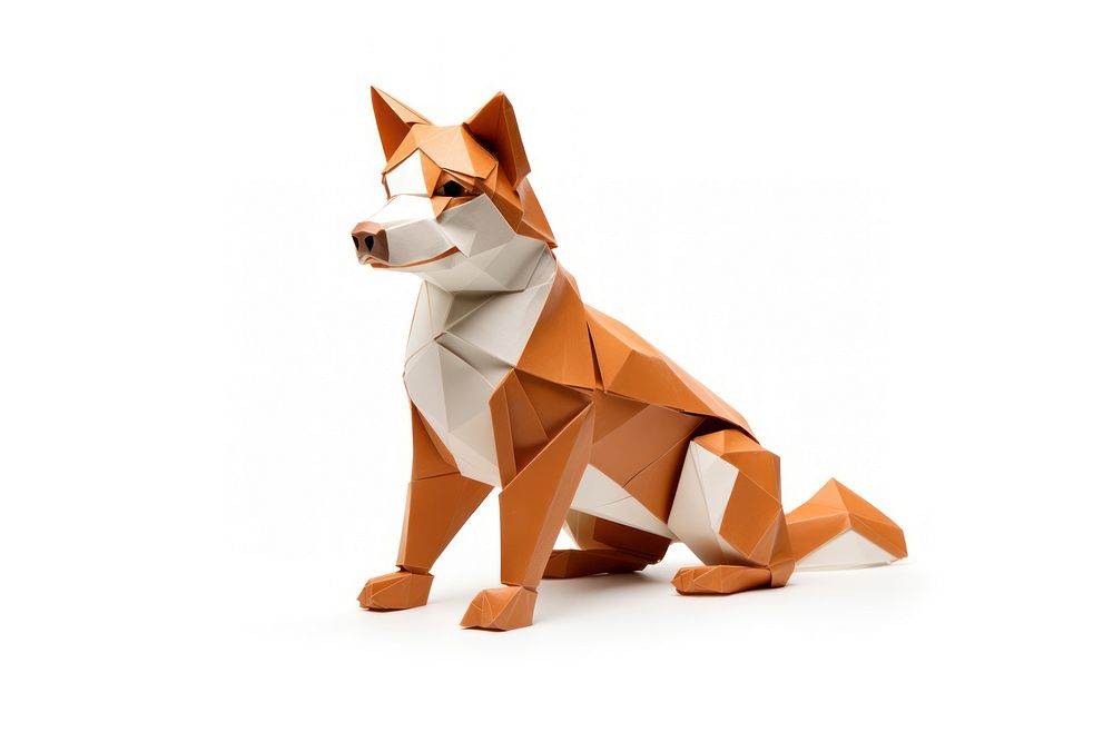 Dog origami art animal. AI generated Image by rawpixel.