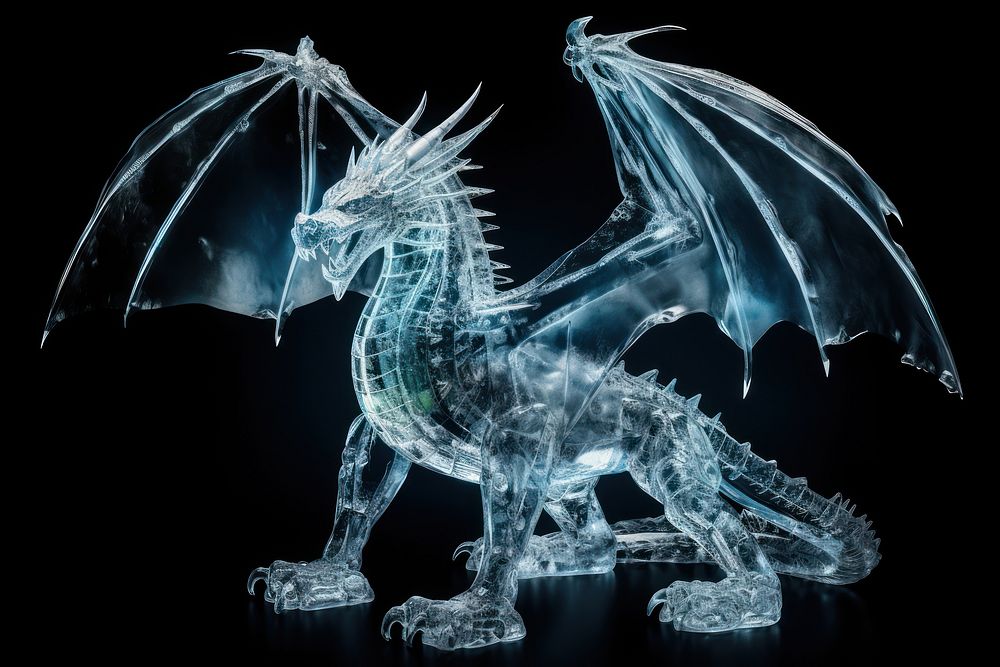 Dragon dragon blue representation. AI generated Image by rawpixel.
