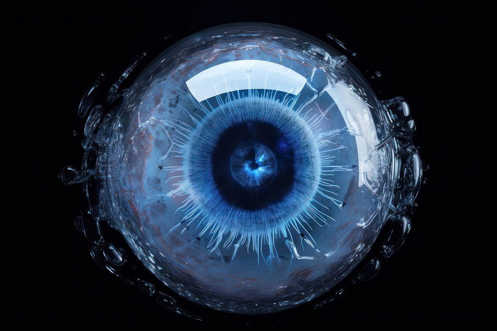 Eye space blue eye. AI generated Image by rawpixel.