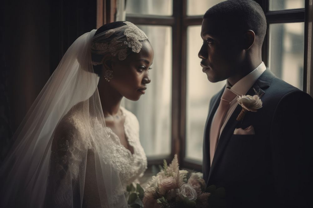 African wedding looking window. AI generated Image by rawpixel.