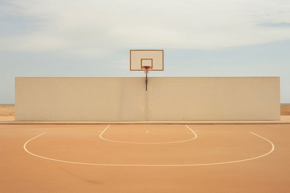 Basketball sports architecture exercising. 