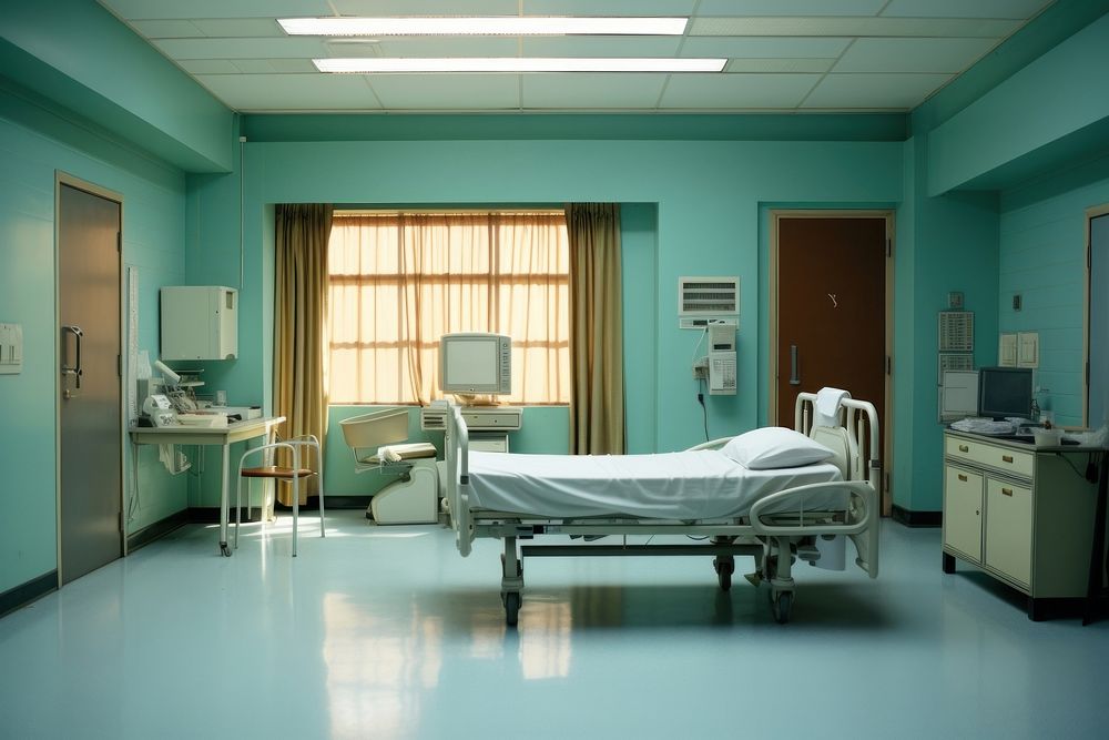 Hospital hospital architecture furniture. AI generated Image by rawpixel.
