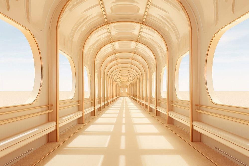 Train architecture building corridor. AI generated Image by rawpixel.