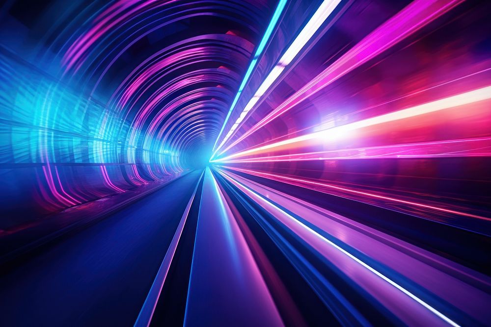Subway tunnel light purple. AI generated Image by rawpixel.