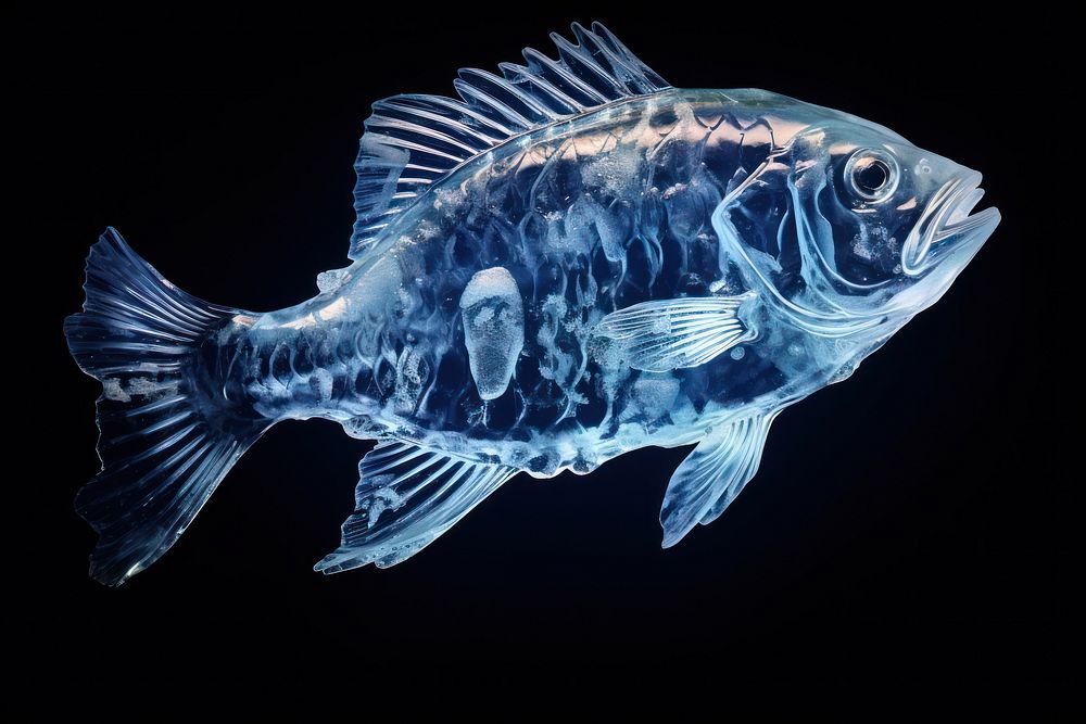 Fish fish animal blue. AI generated Image by rawpixel.