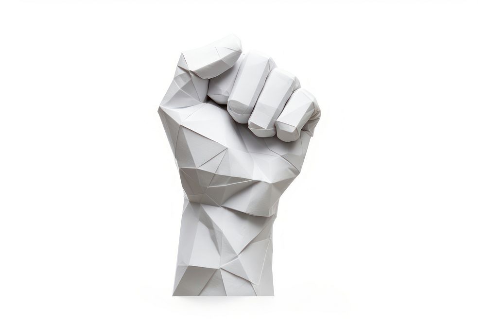 Fist origami art adult. AI generated Image by rawpixel.