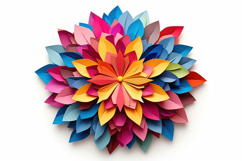 Flower origami flower art. AI generated Image by rawpixel.