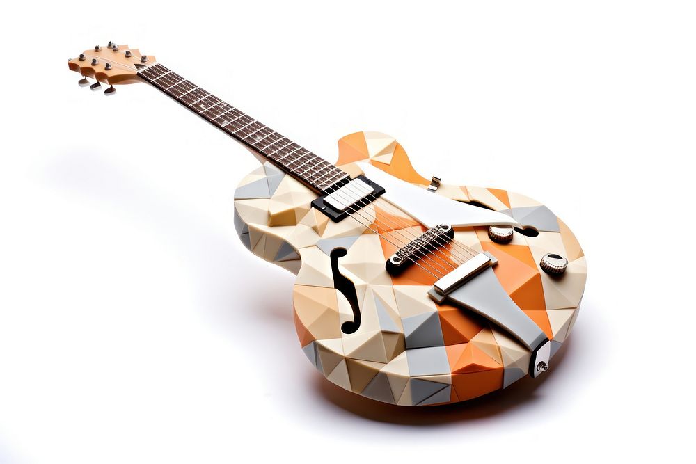 Guitar guitar white background creativity. AI generated Image by rawpixel.