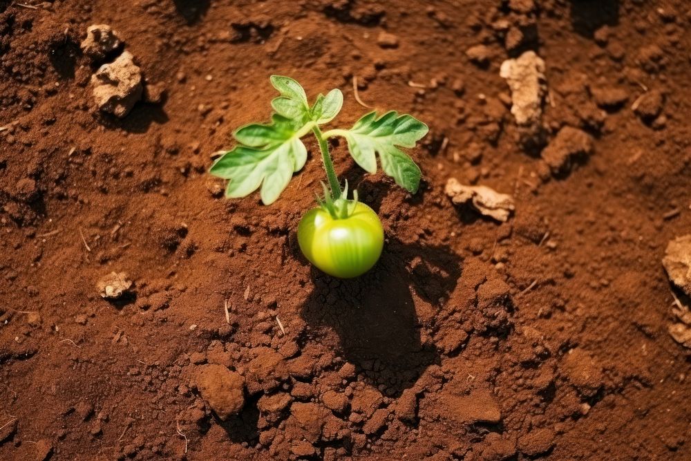 Brown soil plant agriculture outdoors. AI generated Image by rawpixel.