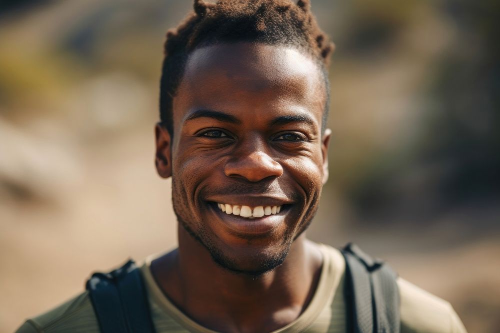 African American man smile laughing happiness. AI generated Image by rawpixel.