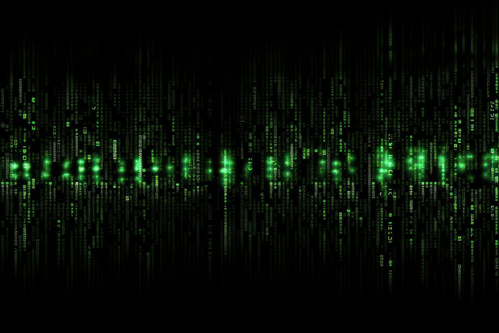 Green computer code backgrounds light black. AI generated Image by rawpixel.