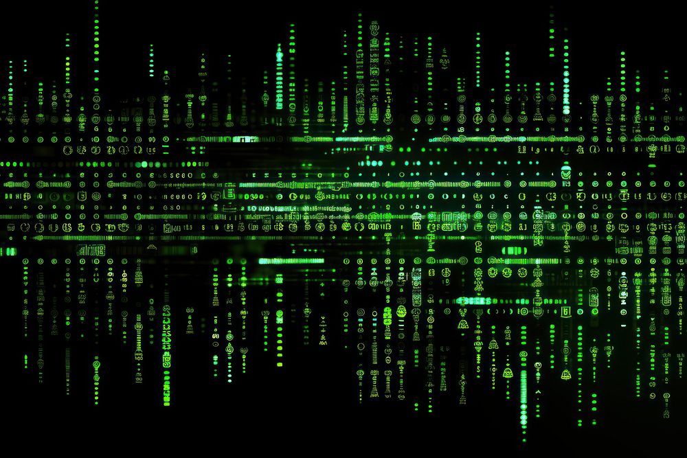 Green computer code backgrounds text black background. AI generated Image by rawpixel.