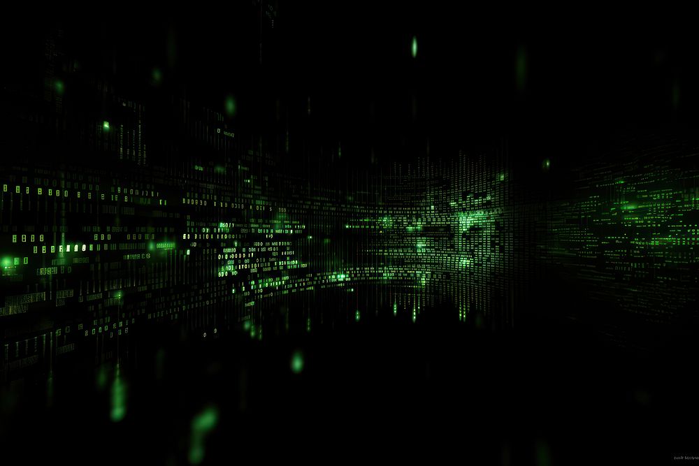 Green computer code backgrounds light night. AI generated Image by rawpixel.
