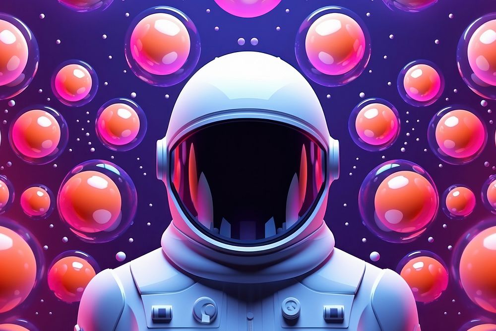 Space man purple shape futuristic. 