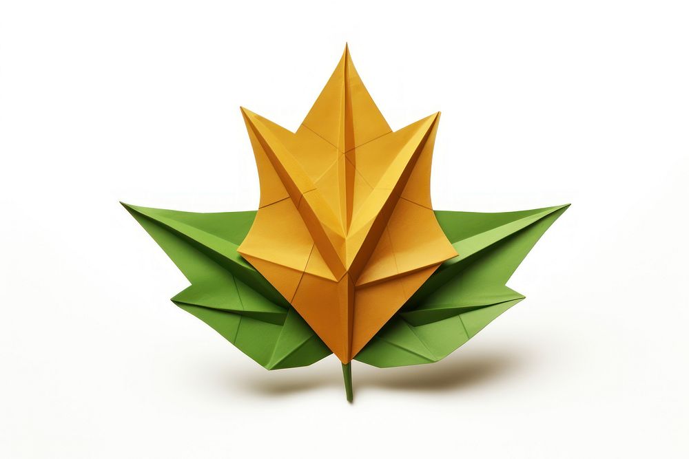 Leaf origami paper leaf. AI generated Image by rawpixel.