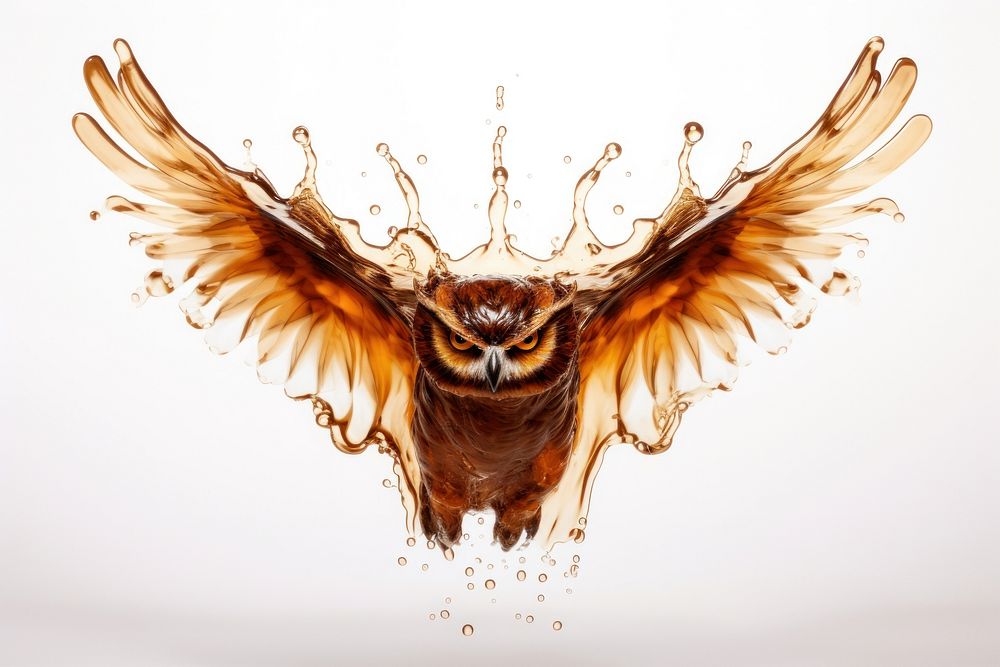 Owl animal flying bird. AI generated Image by rawpixel.