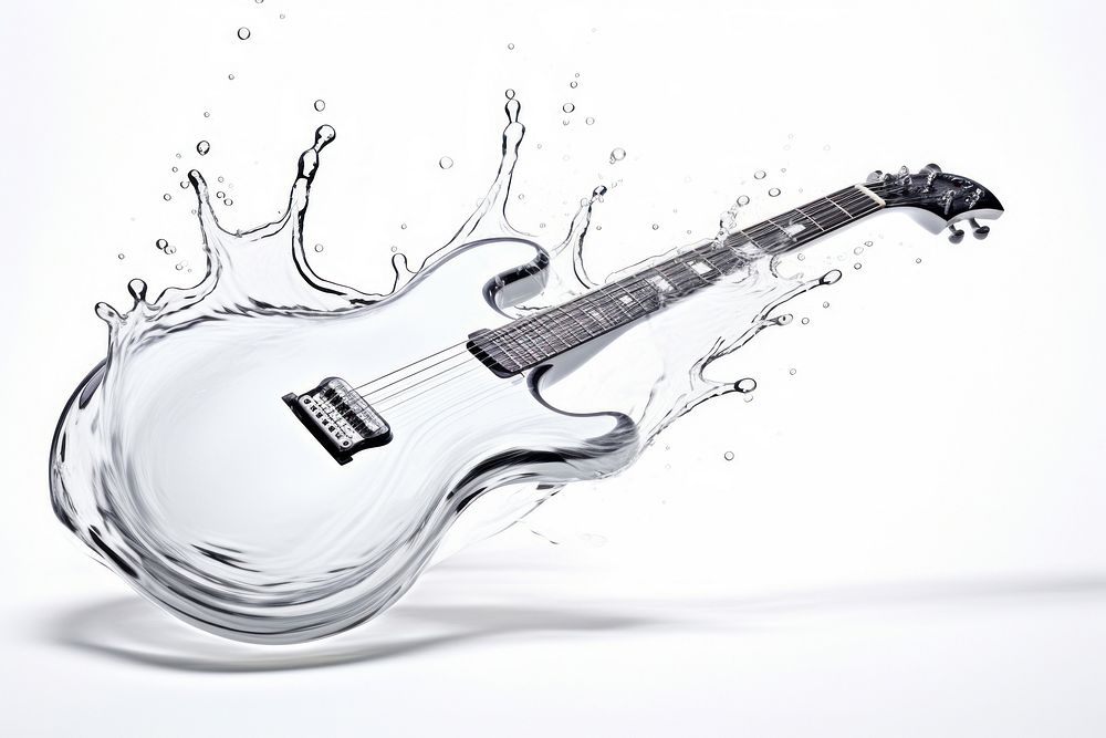 Guitar guitar white background enjoyment. AI generated Image by rawpixel.
