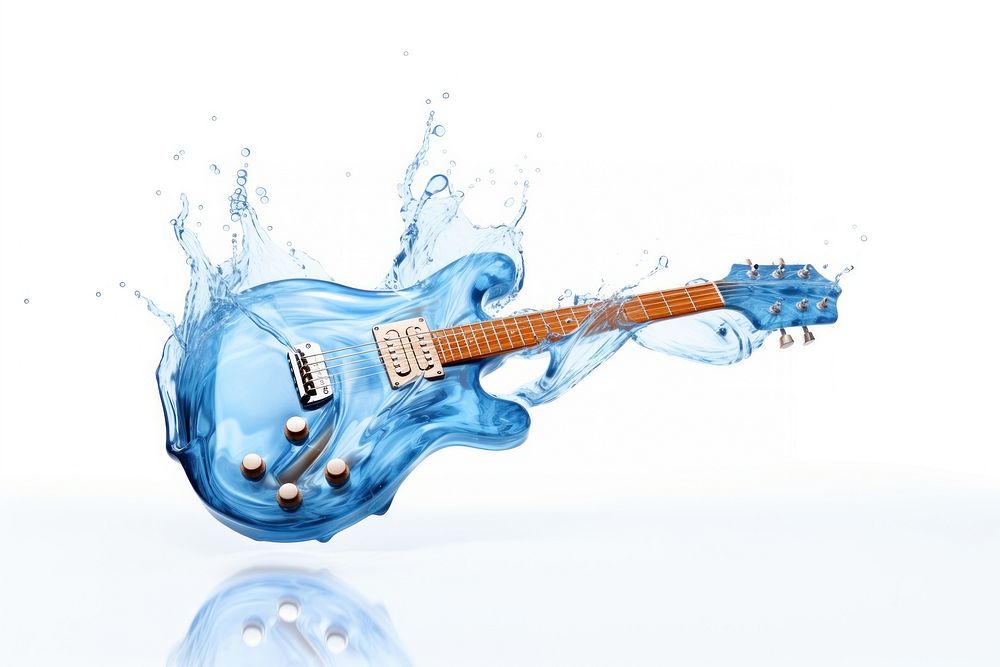 Guitar guitar white background performance. AI generated Image by rawpixel.