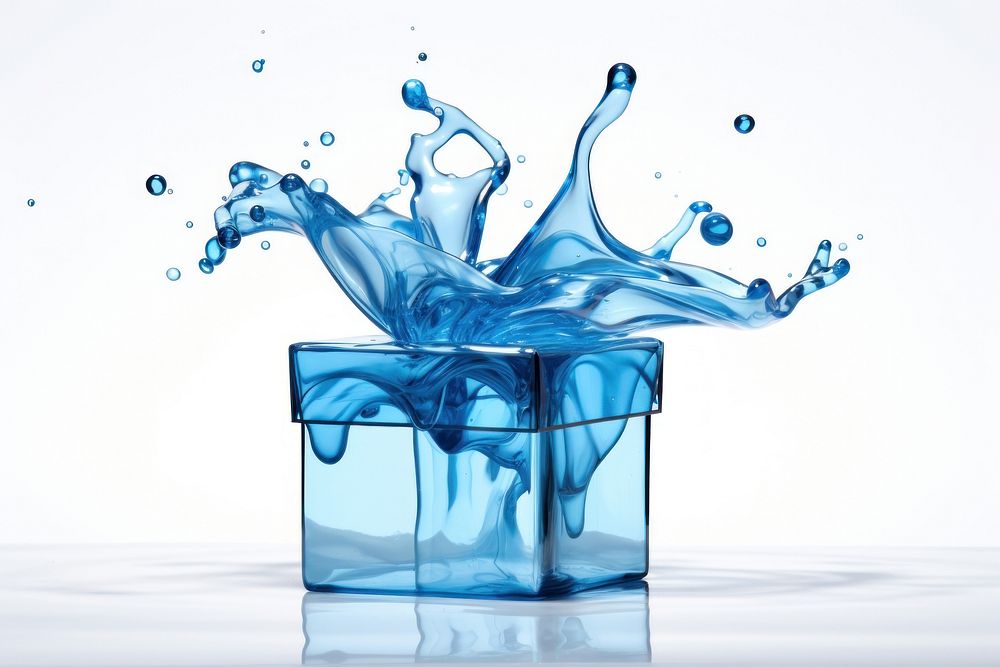 Gift box water transparent refreshment. AI generated Image by rawpixel.