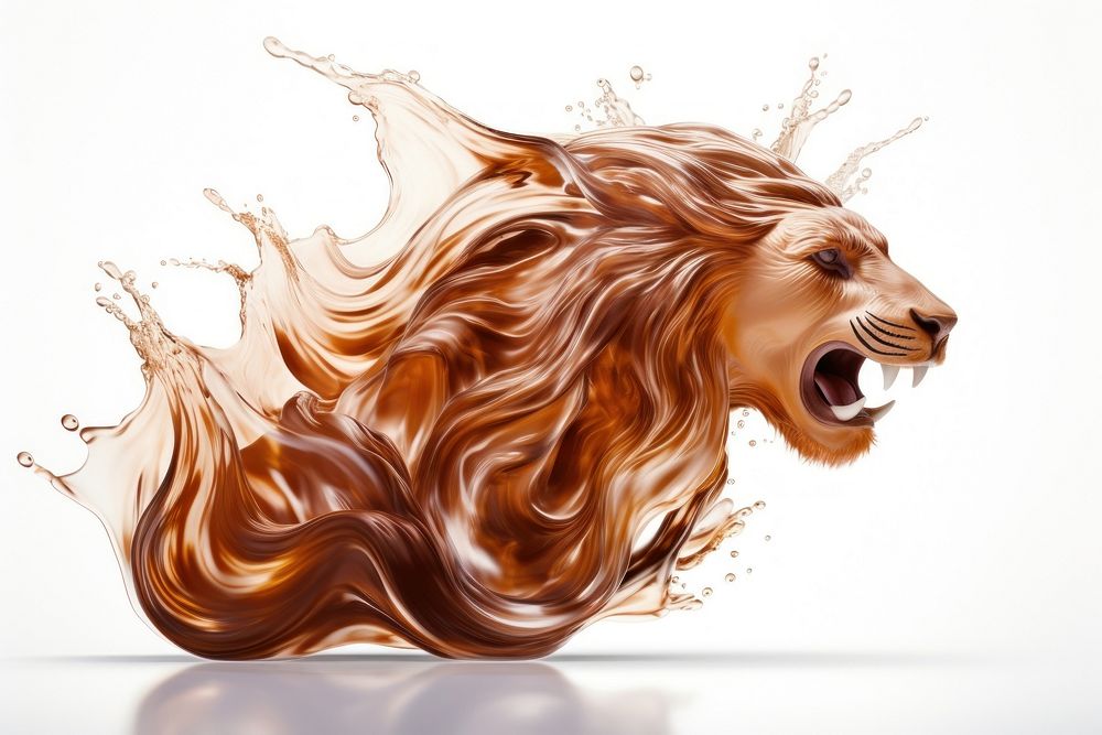 Lion flowing mammal animal. AI generated Image by rawpixel.