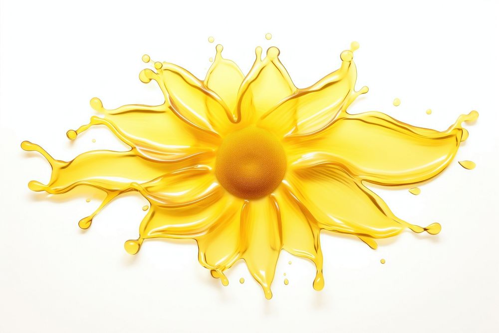 Sunflower sunflower petal white background. AI generated Image by rawpixel.