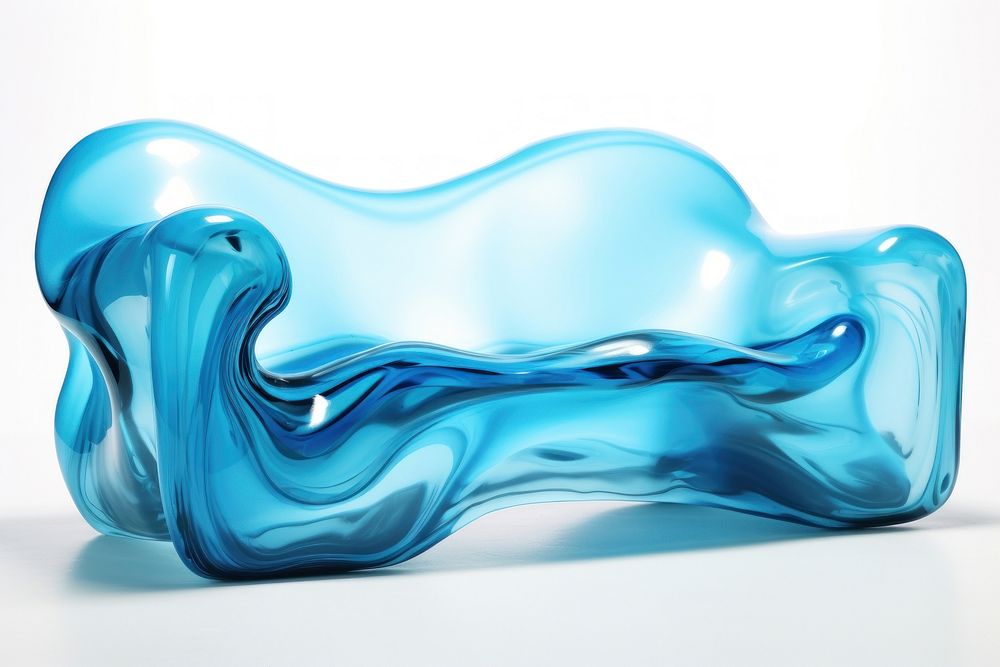 Sofa turquoise flowing translucent. AI generated Image by rawpixel.