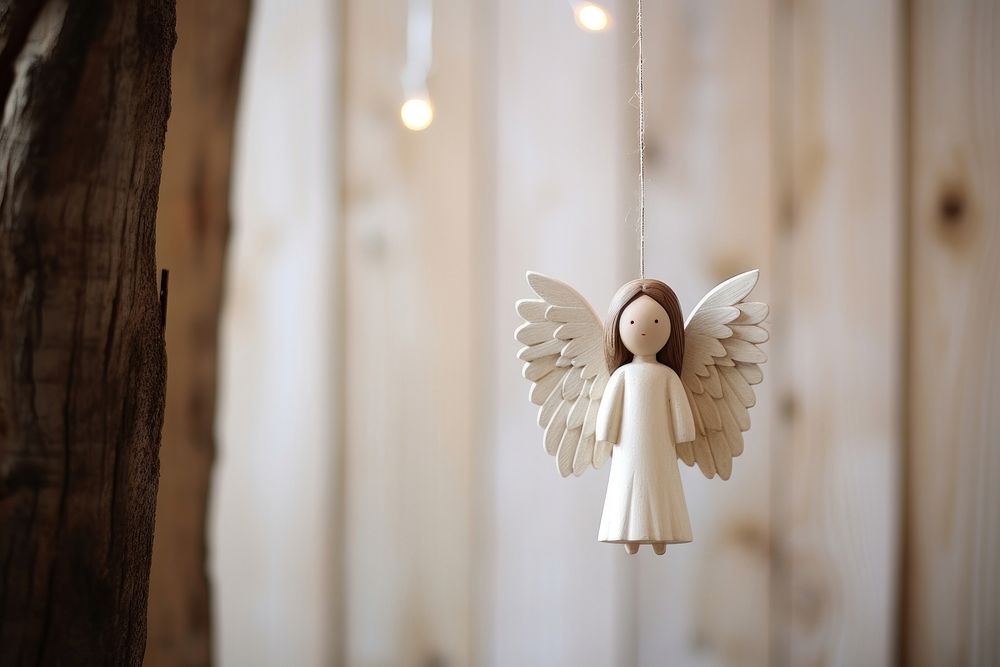 Angel decoration white representation. AI generated Image by rawpixel.