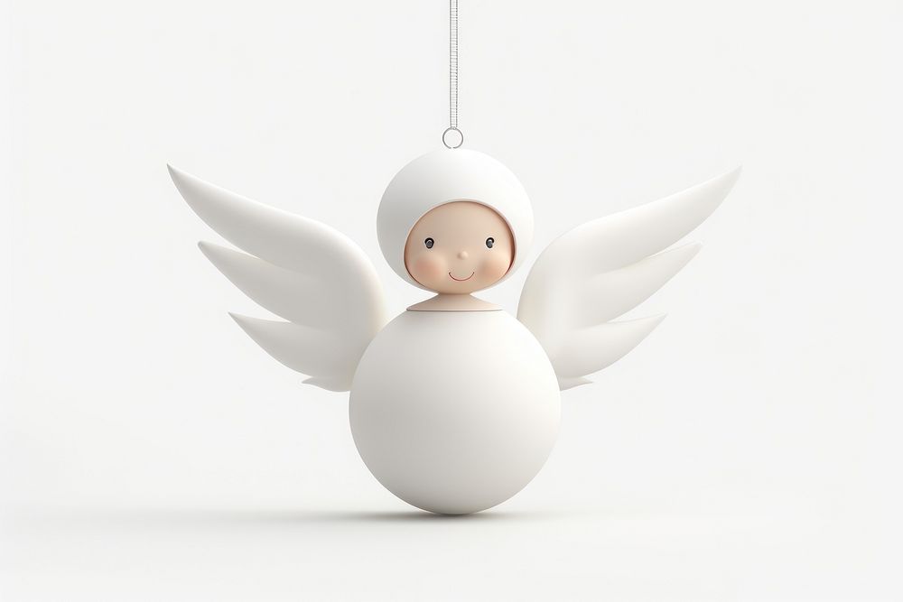 Angel decoration christmas white. AI generated Image by rawpixel.